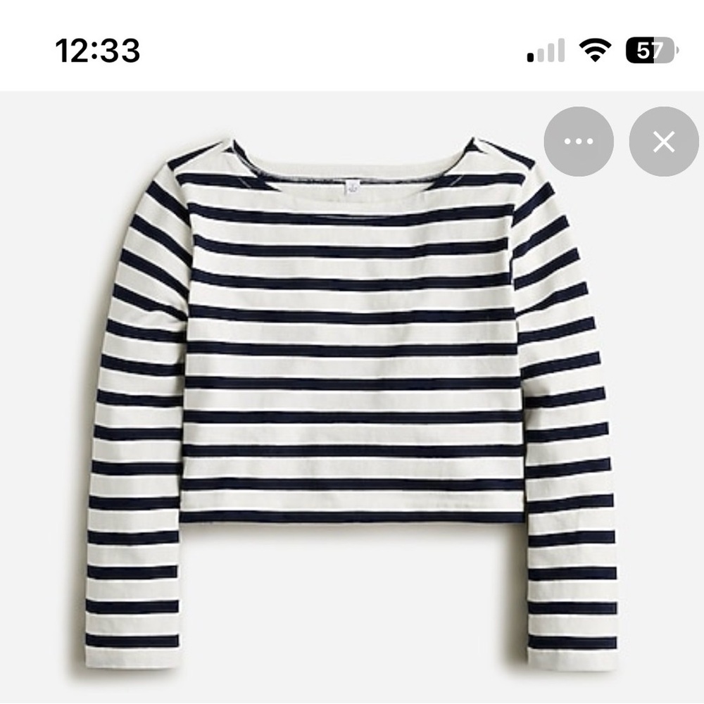 Jcrew x Hommegirls long sleeve striped tshirt size large EUC